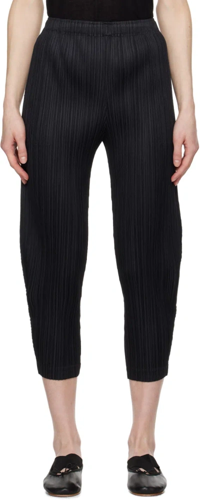 Issey Miyake Black Thicker Bottoms 2 Trousers In 15 Black