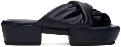 Issey Miyake Black Twist Sandals In 15-black