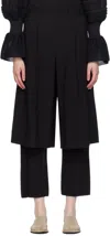 Issey Miyake Black Two As One Trousers In 15-black
