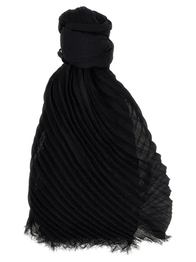 ISSEY MIYAKE BLACK WASHI PLEATS STOLE