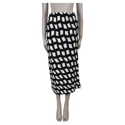 Pre-owned Issey Miyake Black White 2023 Reiteration Pleated Skirt 2 M