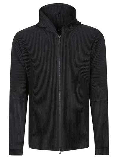 ISSEY MIYAKE BLACK ZIPPED HOODIE