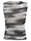 Issey Miyake Blackwhite Sway Pleats Top