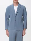 Issey Miyake Blazer Homme Plisse'  Men Color Grey In Blue