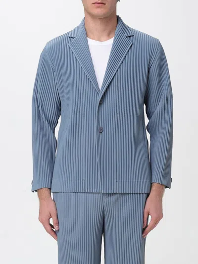 Issey Miyake Blazer Homme Plisse'  Men Color Grey In Blue