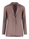 Issey Miyake Blazer Monopetto In Brown