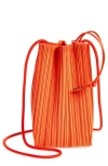 Issey Miyake Bloom Pleated Clutch In Habanero