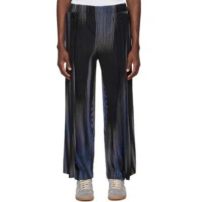 Issey Miyake Blend Of Lights Pleated Straight-leg Trousers In Multi