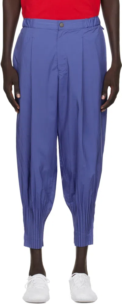 Issey Miyake Cascade Trousers In Purple