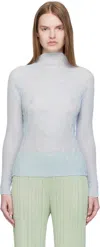 Issey Miyake Chiffon Twist 3 Chiffon Top In Blue
