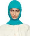 Issey Miyake Blue Chunky Wool Balaclava In 74 Twilight Blue