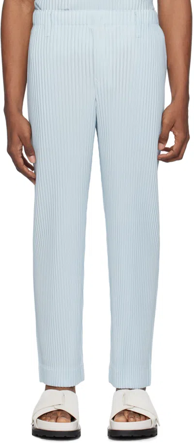 Issey Miyake Blue Color Pleats Trousers In 71-light Blue