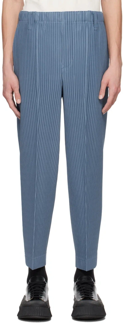 Issey Miyake Blue Compleat Trousers In 19-blue Gray