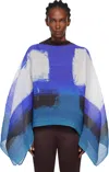 Issey Miyake Blue Jump Madame-t Scarf In Multi