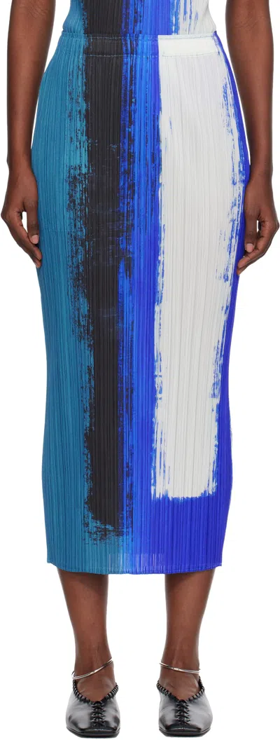 Issey Miyake Blue Jump Maxi Skirt