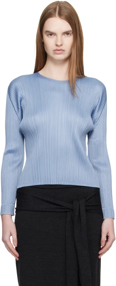 Issey Miyake Blue Monthly Colors December Blouse
