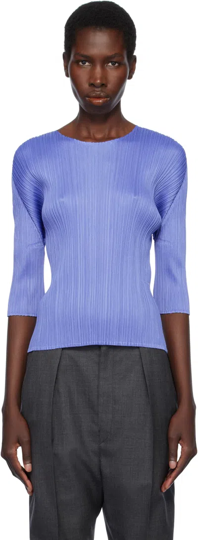 Issey Miyake Blue Monthly Colors March Top In 74 Steel Blue