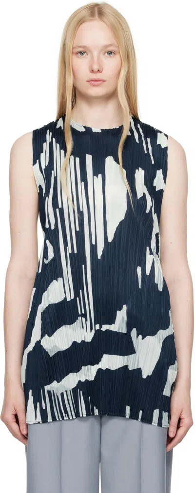 Issey Miyake Blue Refraction Top