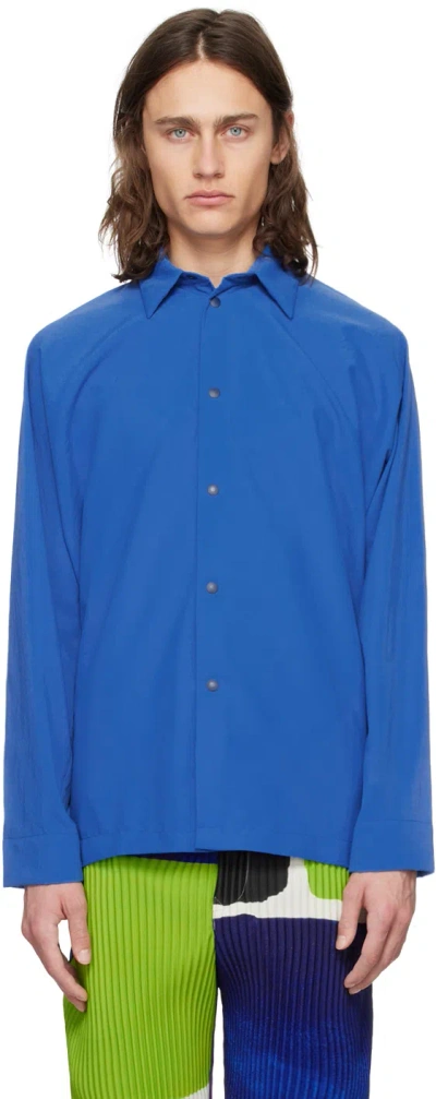 Issey Miyake Blue Verso Shirt In 72-blue