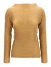 Issey Miyake Suede Like Pleats Shirt And Blouse Beige In Brown