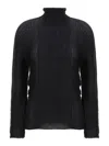 Issey Miyake Black Wooly Pleats Blouse In Black