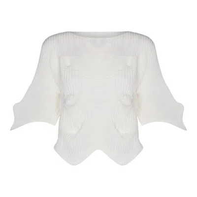 Issey Miyake Top Bianco In Off White