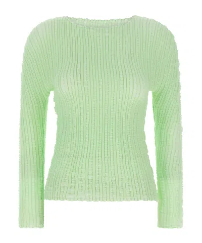 ISSEY MIYAKE ISSEY MIYAKE BOAT NECK PLEATED JUMPER