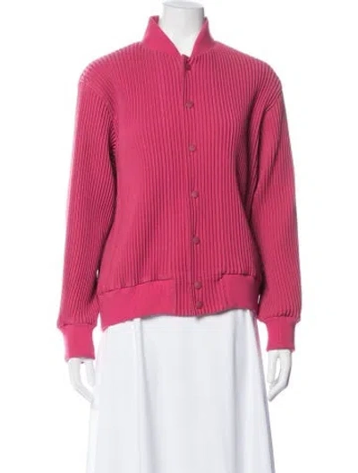 Pre-owned Issey Miyake Bomber Jacket In Pink