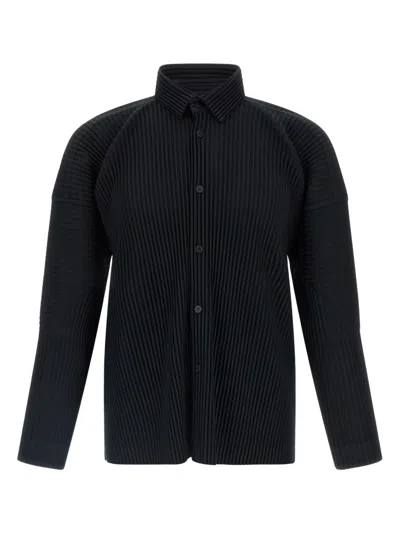Issey Miyake Bottoned Long Sleeves Shirt In Black