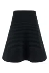 Issey Miyake Flared Midi Skirt Elastic Waistband In Green