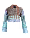 Issey Miyake Boxy Jacket In Multicolor Cotton In Multi