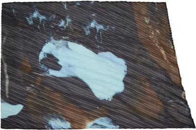 Issey Miyake Brown & Blue Agate Scarf In Multi