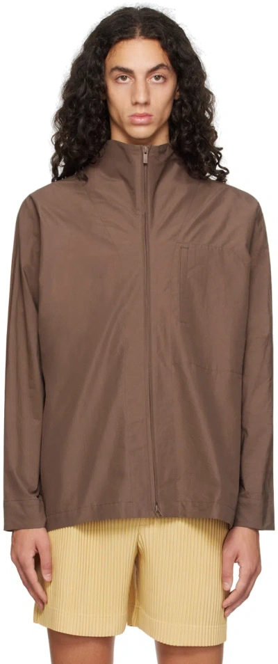 Issey Miyake Brown Blank Shirt