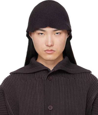 Issey Miyake Brown Crochet Hat