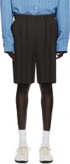 Issey Miyake Brown Edge Ensemble Shorts In Black