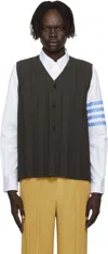 Issey Miyake Brown Edge Ensemble Vest In Black