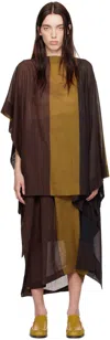 Issey Miyake Brown Enclothe Plaid Cardigan Blouse In 17 Black Hued