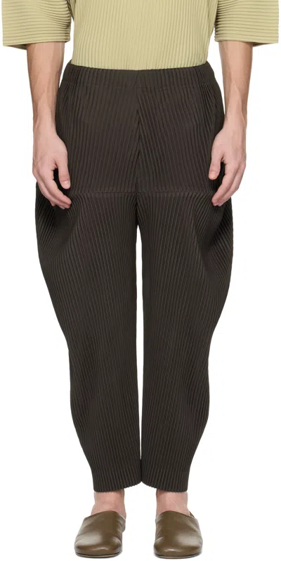 ISSEY MIYAKE BROWN KINETIC SCULPTURE TROUSERS