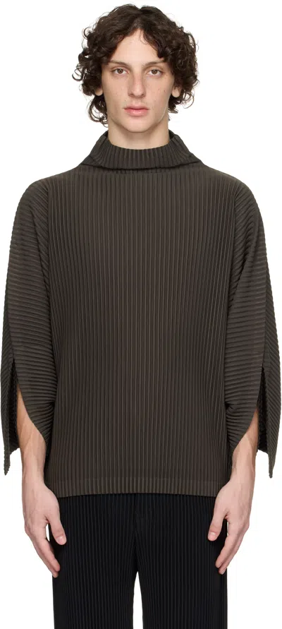 Issey Miyake Brown Kinetic Sculpture Turtleneck