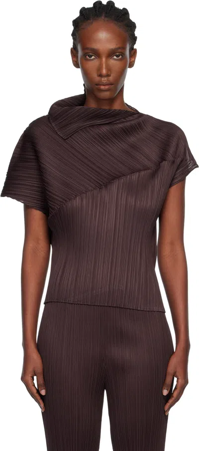 Issey Miyake Brown Leap Top