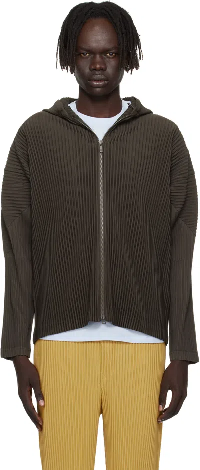 Issey Miyake Brown Monthly Color June Hoodie In Green