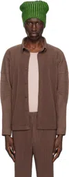 Issey Miyake Brown Monthly Color November Shirt In 45-sepia Brown