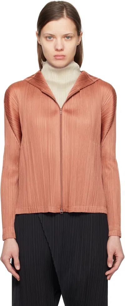 Issey Miyake Brown Monthly Colors December Hoodie In 46 Copper Brown