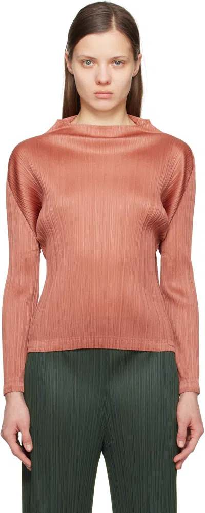 Issey Miyake Brown Monthly Colors December Top In 46 Copper Brown