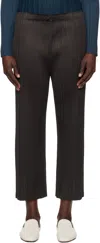 Issey Miyake Brown Straight Leg Pants