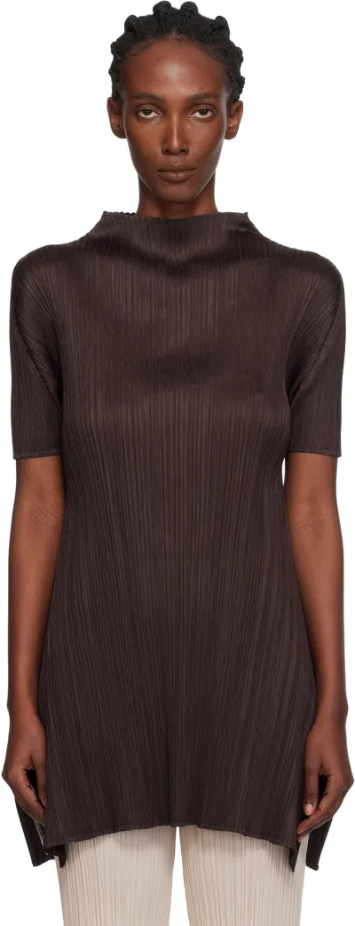 Issey Miyake Brown Monthly Colors July Top
