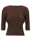 Issey Miyake Brown Monthly Colors March Top In Brown