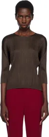 Issey Miyake Brown Monthly Colors March Top In 45 Dark Brown