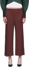 Issey Miyake Brown Monthly Colors November Trousers In Brown