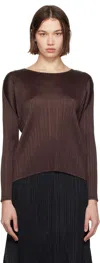 Issey Miyake Brown Monthly Colors September Top In 49 Dark Brown